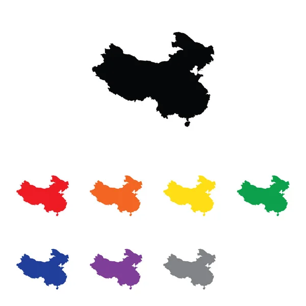 Illustration de la forme du pays de la Chine — Image vectorielle