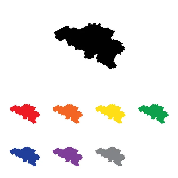 Illustration de la forme du pays de Belgique — Image vectorielle
