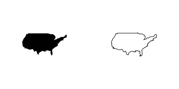 Tvar země – ilustrace Spojených států amerických United St — Stockový vektor