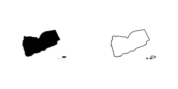 Σχήμα χώρας απεικόνιση της Υεμένης Υεμένη — Διανυσματικό Αρχείο