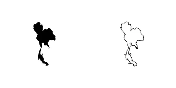 Illustration de forme de pays de Thaïlande Thaïlande — Image vectorielle