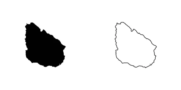 乌拉圭国家形状插图 — 图库矢量图片