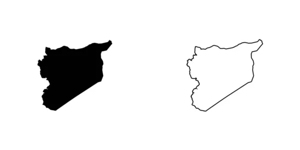 Land vorm illustratie van Syrië Syrië — Stockvector