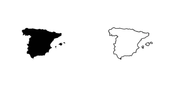 Country Shape Illustration of Spain — стоковый вектор