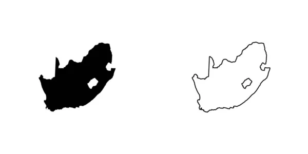 Illustration de forme de pays de l'Afrique du Sud Afrique du Sud — Image vectorielle