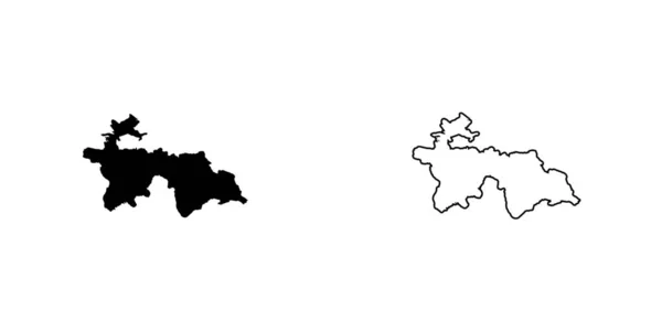 Land Shape illustration av Tadzjikistan Tadzjikistan — Stock vektor