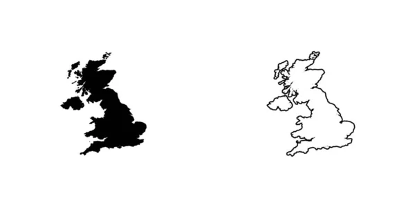 Country Shape Illustration of United Kingdom — стоковый вектор