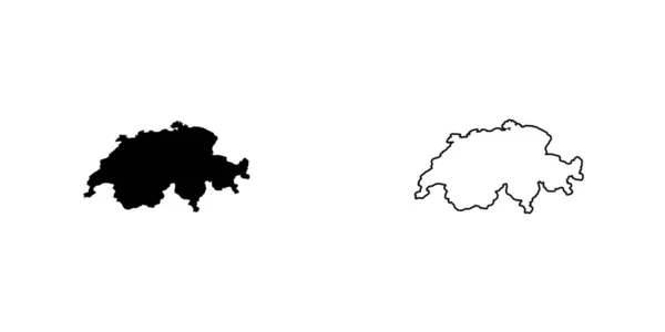 Forma del país Ilustración de Suiza Suiza — Vector de stock