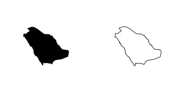 Land Shape illustration av Saudiarabien Saudiarabien — Stock vektor