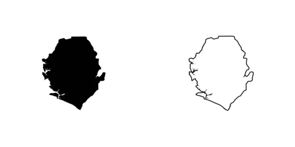 Illustration de la forme du pays Sierra Leone Sierra Leone — Image vectorielle