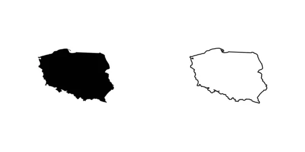 Darstellung des Polenlandes in Form eines Landes — Stockvektor