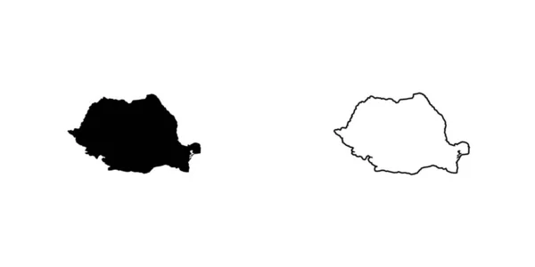Pays Forme Illustration de la Roumanie Roumanie — Image vectorielle