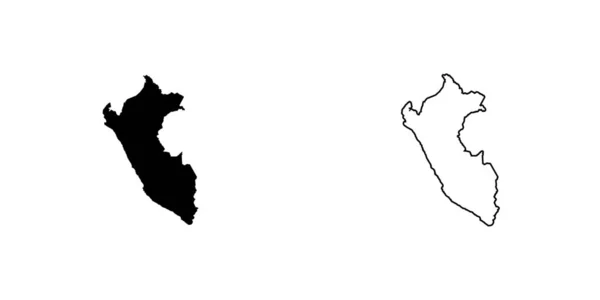 Land Shape illustration av Peru Peru — Stock vektor