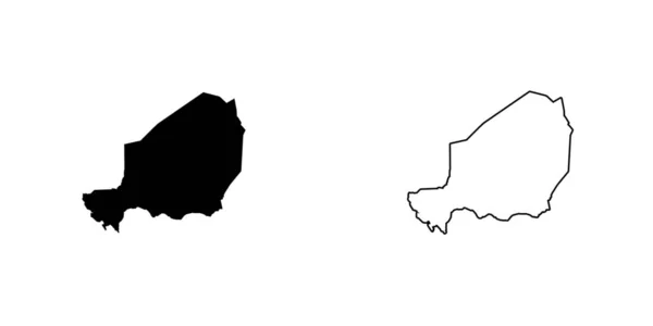 Country shape illustration von niger niger — Stockvektor