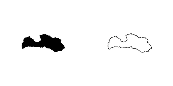 Illustration de la forme du pays Lettonie Lettonie — Image vectorielle