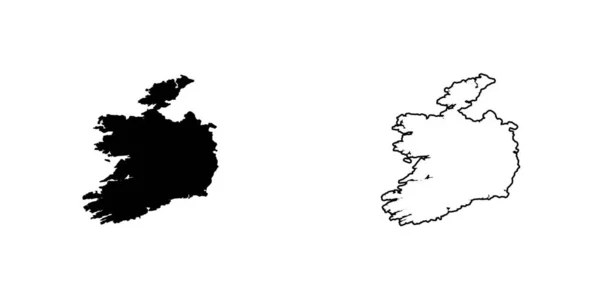 País Forma Ilustração da Irlanda Irlanda — Vetor de Stock