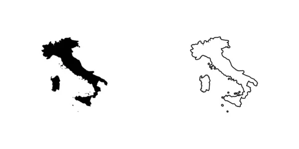 Land Form Illustration von Italien Italien — Stockvektor