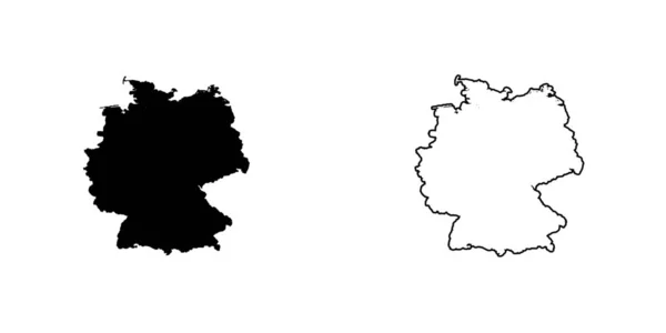 Country Shape Illustration of Germany — стоковый вектор