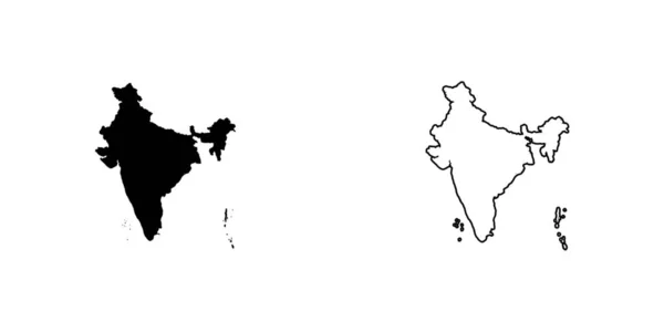 インドインドの国形イラスト — ストックベクタ