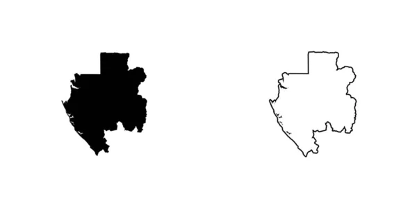 Darstellung von Gabon-Gabonen in Form eines Landes — Stockvektor