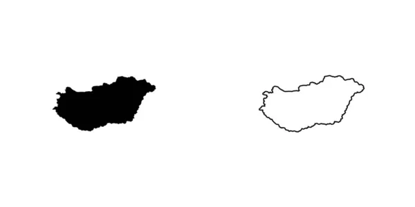 匈牙利 匈牙利 国家形状插图 — 图库矢量图片