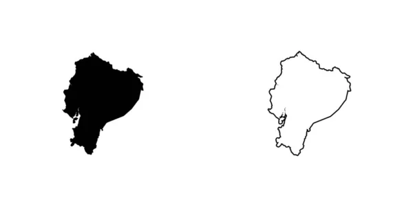 País forma ilustração do Equador Equador —  Vetores de Stock