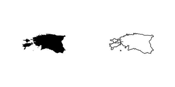 Land vorm illustratie van Estland Estland — Stockvector