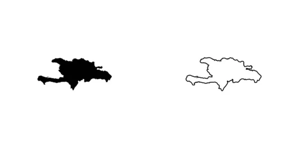 Illustration de forme de pays de République dominicaine République dominicaine — Image vectorielle