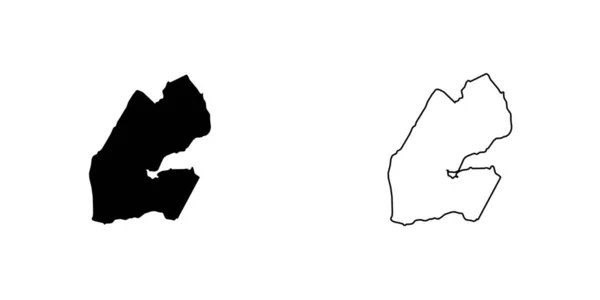 Σχήμα χώρας απεικόνιση του Τζιμπουτί του Τζιμπουτί — Διανυσματικό Αρχείο