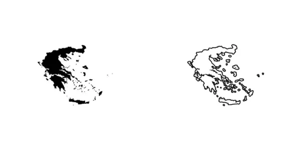希腊国家形状插图 — 图库矢量图片