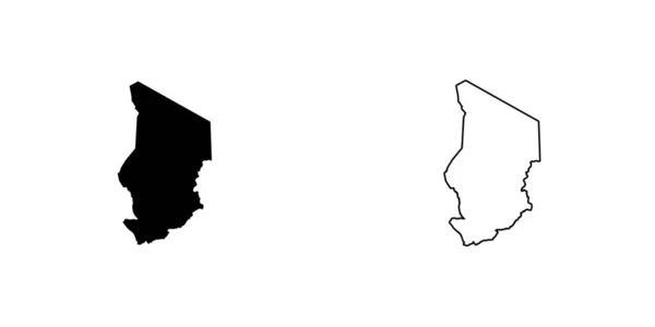 Land vorm illustratie van Tsjaad Tsjaad — Stockvector
