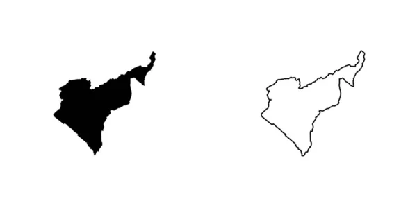 喀麦隆喀麦隆国家形状图 — 图库矢量图片