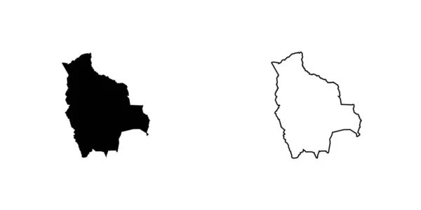 玻利维亚国家形状插图 — 图库矢量图片