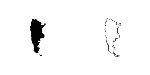 Σχήμα χώρας απεικόνιση της Αργεντινής Αργεντινή — Διανυσματικό Αρχείο