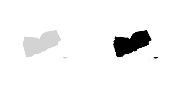 也门国家形状插图 — 图库矢量图片