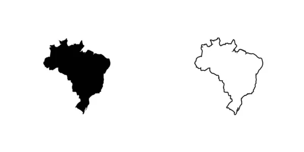 Land Form Illustration von Brasilien — Stockvektor