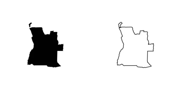Illustration de la forme du pays Angola Angola — Image vectorielle
