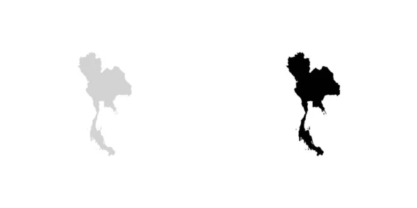 Land Shape illustration av Thailand — Stock vektor