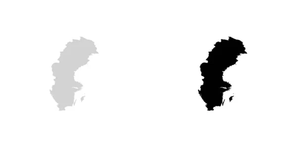Land Form Illustration von Schweden — Stockvektor