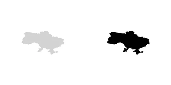Land Shape illustration av Ukraina — Stock vektor