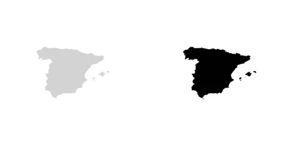 Ilustración de España en forma de país — Vector de stock