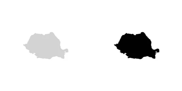 Illustration de la forme du pays de Roumanie — Image vectorielle