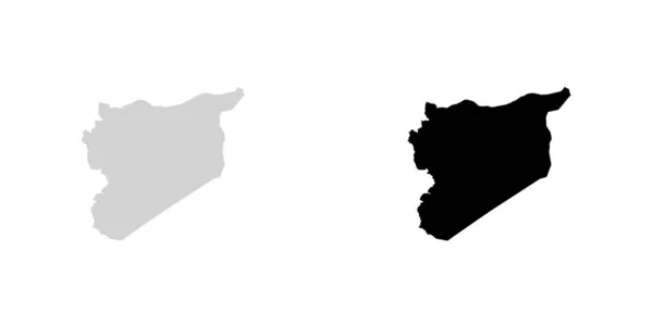 Illustration en forme de pays de la Syrie — Image vectorielle