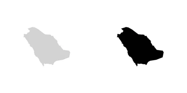 沙特阿拉伯的国家形状插图 — 图库矢量图片