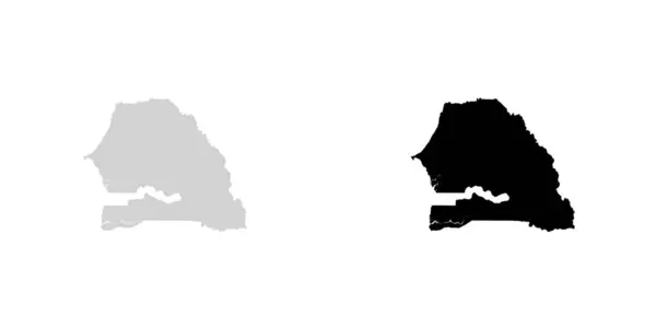 Country Shape Illustration of Senegal — Stock Vector