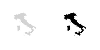 İtalya Ülke Şekli İllüstrasyon