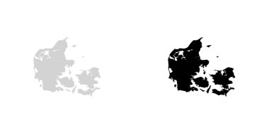 Danimarka Ülke Şekli İllüstrasyon