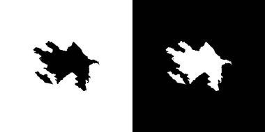 Azerbaycan Ülke Şekli İllüstrasyonu