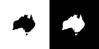 Avustralya Ülke Şekli İllüstrasyon