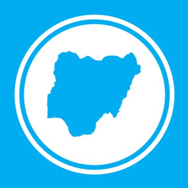 Nijerya Ülke Şekli İllüstrasyon